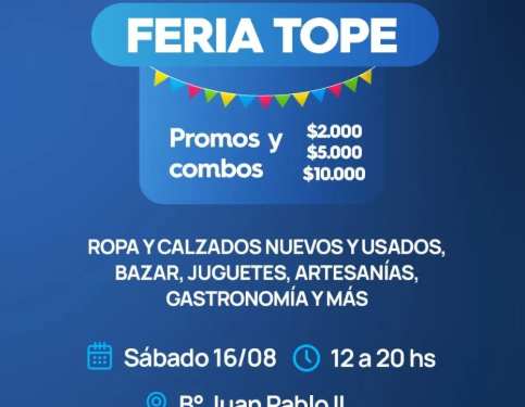 Descubrí las Mejores Promociones del Año en la Imperdible "Feria Tope" Este Sábado