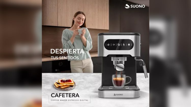 Cafetera Espresso Digital Suono Automática de Acero Inoxidable con descuento