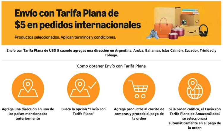 Comprar en Amazon.com y pagar el envío a Argentina sólo USD 5. ¿Como se hace?