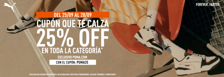 Puma tiene 25% de descuento en zapatillas por tiempo limitado, apurate!