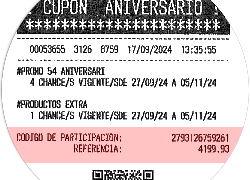 Ejemplo del Cupon de Participacion
